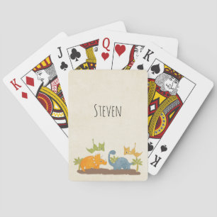 Cute Dinosaurs Prehistorische wilde dieren Pokerkaarten