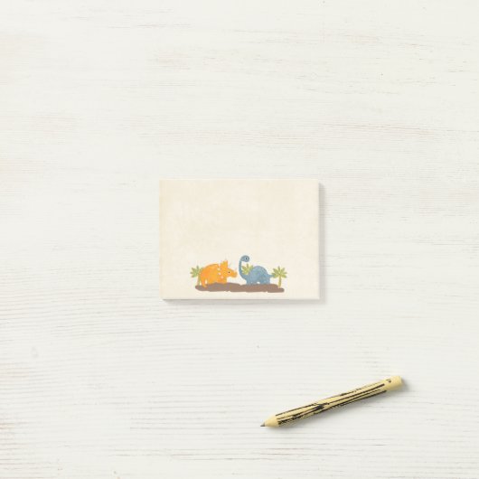 Cute Dinosaurs Prehistorische wilde dieren Post-it® Notes (Op bureau)