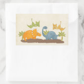 Cute Dinosaurs Prehistorische wilde dieren Rechthoekige Sticker (Tas)