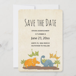 Cute Dinosaurs Prehistorische wilde dieren Save The Date
