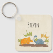 Cute Dinosaurs Prehistorische wilde dieren Sleutelhanger (Voorkant)