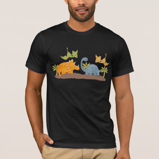 Cute Dinosaurs Prehistorische wilde dieren T-shirt (Voorkant)