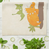 Cute Dinosaurs Prehistorische wilde dieren Theedoek (Gevouwen)