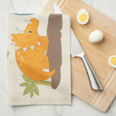 Cute Dinosaurs Prehistorische wilde dieren Theedoek (Quarter Fold)