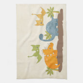 Cute Dinosaurs Prehistorische wilde dieren Theedoek (Verticaal)