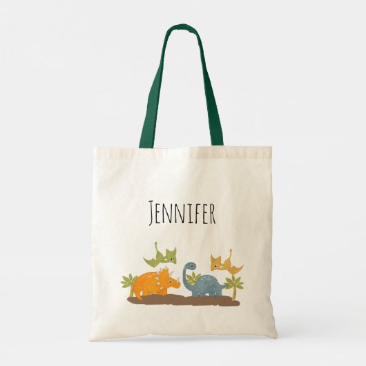 Cute Dinosaurs Prehistorische wilde dieren Tote Bag (Achterkant)