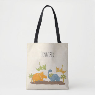 Cute Dinosaurs Prehistorische wilde dieren Tote Bag