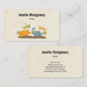 Cute Dinosaurs Prehistorische wilde dieren Visitekaartje (Voorkant / Achterkant)