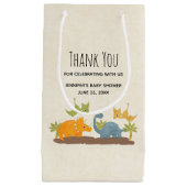 Cute Dinosaurs Prehistorische Wildlife Hartelijk d Klein Cadeauzakje (Voorkant)