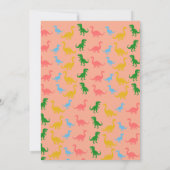 Cute Dinosaurs roar Boy Birthday Invitation Kaart (Achterkant)