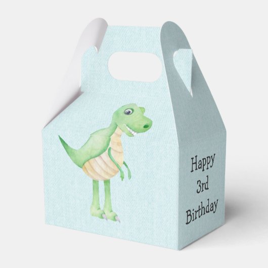 Cute Dinosaurs Roaring Birthday Party Bedankdoosjes (Achterkant)