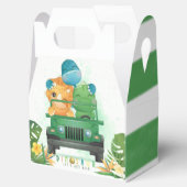 Cute Dinosaurs Safari Vehicle Boy Baby shower Bedankdoosjes (Geopend)