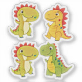 Cute Dinosaurs  Sticker (Voorkant)