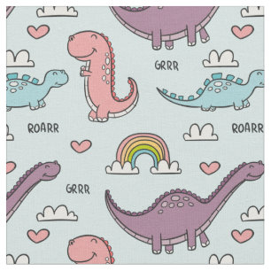 Cute Dinosaurs Stof