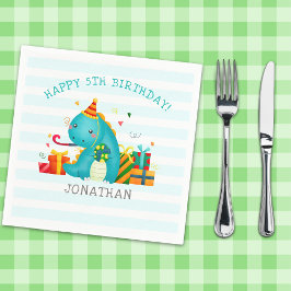 Cute Dinosaurs Stomp Chomp and roar birhtday Kids Servet
