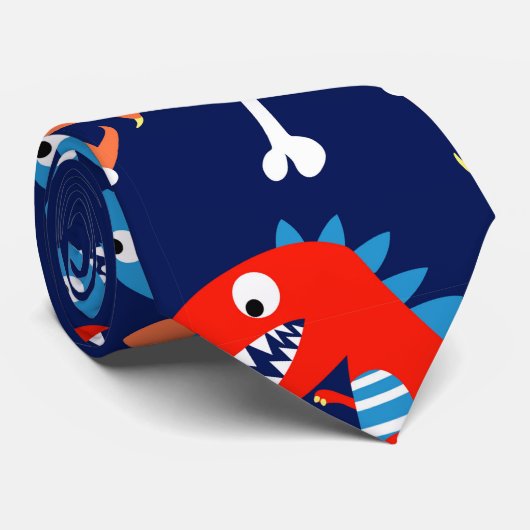 Cute dinosaurs stropdas (Opgerold)