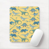 Cute Dinosaurs Sunshine Yellow Muismat (Met muis)