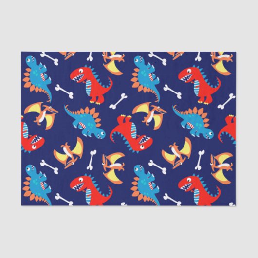 Cute dinosaurs tissuepapier (Voorkant)