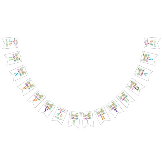 Cute Dinosaurs voor de decoraties op verjaardagsfe Vlaggetjes (Alle)