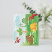 Cute Dinosaurs Wooly Mammoth Brontosaurus (Staand voorkant)