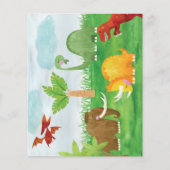 Cute Dinosaurs Wooly Mammoth Brontosaurus (Voorkant)