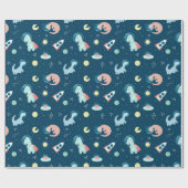 Cute Dinosaurs Wrapping Paper Cadeaupapier (Vlak)