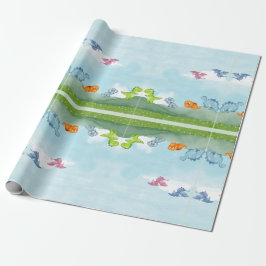 Cute Dinosaurs Wrapping Paper Cadeaupapier