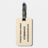 Cute Dinosaurus Bag Tag – Voeg naam toe Bagagelabel (Achterkant verticaal)