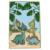 Cute Dinosaurus Cadeautasjes  Medium Cadeauzakje (Voorkant)