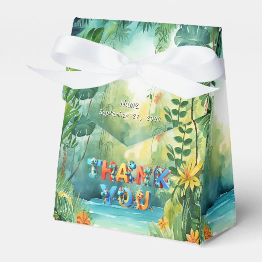 Cute Dinosaurus Favor Doos Bedankdoosjes (Voorkant Zijde)