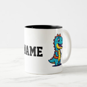 Cute Dinosaurus Koffiemok – Leuke Dino Drinkware v Tweekleurige Koffiemok