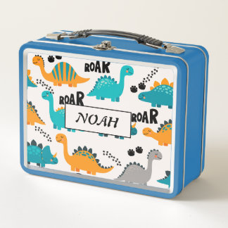 Cute Dinosaurus Patroon Aangepaste Monogram Naam K