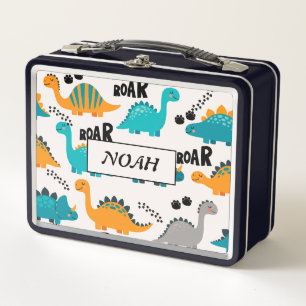 Cute Dinosaurus Patroon Aangepaste Monogram Naam K