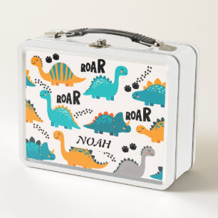 Cute Dinosaurus Patroon Aangepaste Monogram Naam K