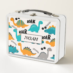 Cute Dinosaurus Patroon Aangepaste Monogram Naam K