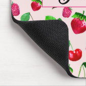 Cute Dinosaurus Patroon Aangepaste Monogram Naam K Muismat (Hoek)