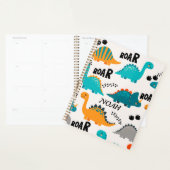 Cute Dinosaurus Patroon Aangepaste Monogram Naam K Planner (Display)