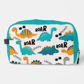 Cute Dinosaurus Patroon Aangepaste Monogram Naam K Toilettasje (Voorkant)