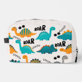 Cute Dinosaurus Patroon Aangepaste Monogram Naam K Toilettasje (Voorkant)