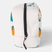 Cute Dinosaurus Patroon Aangepaste Monogram Naam K Toilettasje (Rechts)