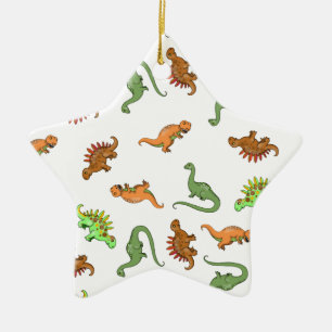 Cute Dinosaurus Patroon Keramisch Ornament