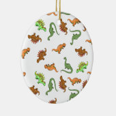 Cute Dinosaurus Patroon Keramisch Ornament (Rechts)