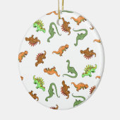 Cute Dinosaurus Patroon Keramisch Ornament (Links)