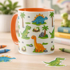 Cute Dinosaurus Patroon Kinderen  Mok
