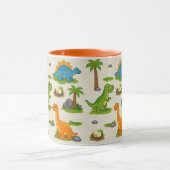 Cute Dinosaurus Patroon Kinderen Mok (Midden)