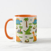 Cute Dinosaurus Patroon Kinderen Mok (Links)