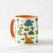 Cute Dinosaurus Patroon Kinderen Mok (Voorkant links)
