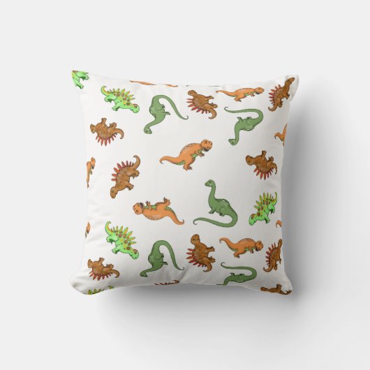 Cute Dinosaurus Patroon Kussen (Voorkant)