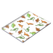 Cute Dinosaurus Patroon Notitieboek (Linkerzijde)