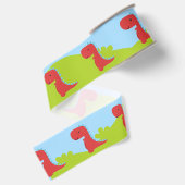 Cute Dinosaurus thema Feestje Grosgrain Lint (Achterkant)